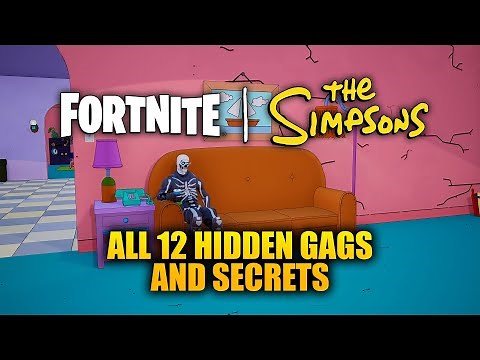 Fortnite: The Simpsons - All 12 Hidden Gags & Secrets (Find Hidden Gags Quest)