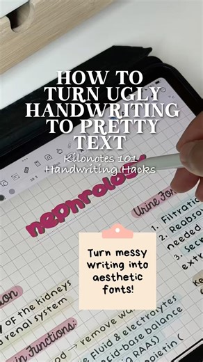TURN UGLY HANDWRITING INTO AESTHETIC NOTES ✍️✨#handwritingtips #aestheticnotes #ipadnotes