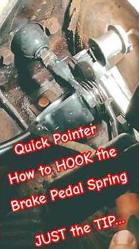 Brake Pedal Spring Install Quick Tip #Volkswagen #Beetle #automobile #diy #mechanic #spring