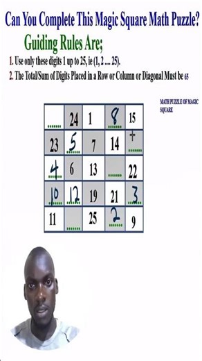 Don't Blink! | Magic Square Completion! #mathpuzzle #maths #education #exam