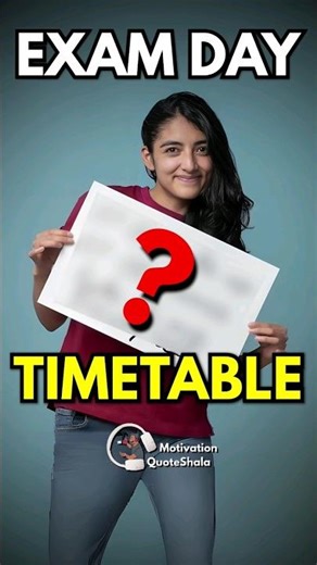 World’s No 1 Exam Day Time Table 🔥 How to Study on Exam Day? #examtips #studytips