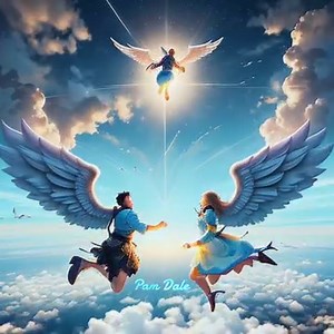 Beautiful Male and female angels flying in the sky. | Pam's Gifs and Videos