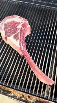 Tomahawk on NEW (quiet) BBQ patio!! #abomadventures #abombbq #tomahawksteak #steak #hastybake