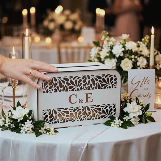 Personalized Wedding Card Box Wooden, Rustic Wedding Envelope Box With Name, Custom Money Box, Card Holder, Wedding Reception Decor - Etsy