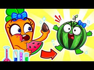 Fruit So Yummy 🍉🍏🍌🍓🍊 Kids Song | Watermelon OVERLOAD!! 🍉 Penny's Science Experiment 🧪 Tale NEW