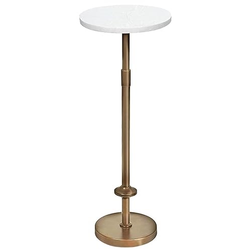 Verssure Martini Table Height Adjustable, Drink Tables for Small Spaces, Round Side Table, Tiny Side Tables for Liv
