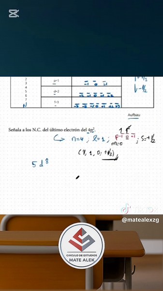 🎥 ¡Números cuánticos explicados fácil! ¿No entiendes los famosos n, l, m y s? 🤯 En este video te explico TODO de forma clara y rápida. Perfecto si estás en colegio, academia o universidad. 👨‍🏫 Soy Alex, docente con 10 años de experiencia. 📚 Clases personalizadas de química, física y matemáticas. 📲 Escríbeme al WhatsApp 👉 51 945 806 316 📞 También puedes llamarme al 👉 51 987 636 846 ✅ Sígueme y aprende con Círculo de Estudios Mate Alex. #ParaTi #fyp #tiktokaprende #química #químicafácil #