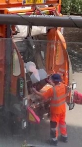 A sanitation worker was seen struggling to dispose of a large Harry Styles cardboard cutout in central England on Monday, August 11. This footage captured by Milton Keynes resident Lauren Bell shows the sanitation worker attempting to fold and place the cardboard cutout of Styles in the back of the sanitation truck on Monday. Bell said in a TikTok comment that the sanitation workers eventually “took Harry and sat him in the front seats so he’s probably safe now.” | ABC 7 Chicago