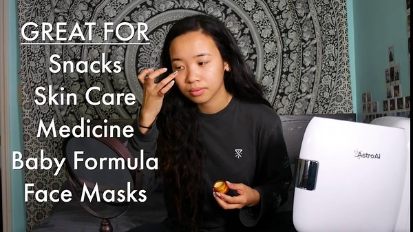 AstroAI Mini Fridge, 12 Can Skincare Fridge AC/DC Small Refrigerator Portable Thermoelectric Cooler and Warmer for Gift, Bedroom, Beverage, Skincare, ETL Listed (White)