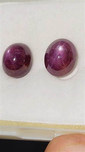 15.cts Natural Star Ruby Matching Pair | Loose Asterism Ruby Gemstones - Etsy