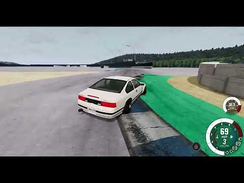 BeamNG drive - stretched drift tires (mod) on the sooty mule car