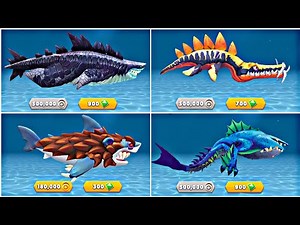 All Sharks & Skins Unlocked - Hungry Shark Evolution - All 27 Sharks & Skins Unlocked