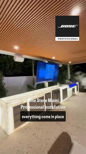 Bose Store Miami Florida on Instagram: "Backyard Bose Professional sound system. #bose #boseprofessional #installations #soundsystems #outdoors #miami #florida"