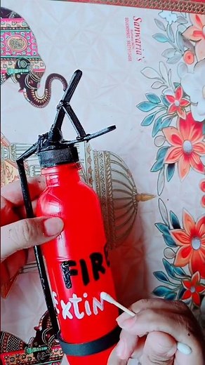 🔥 DIY Fire Extinguisher Model | Amazing School Project | Easy Craft Idea #Shorts