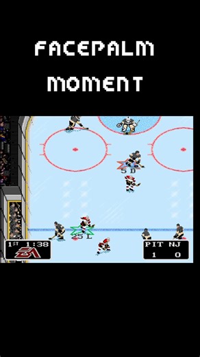 Len the Lengend on Instagram: "FACEPALM MOMENT! Enforcer Ulf Samuelsson Blows WIDE OPEN Goal in NHL '94 (SNES) 🤦‍♂️ You won't believe your eyes! In this clip from NHL '94 on the SNES, the Pittsburgh Penguins' tough guy Ulf Samuelsson—a man definitely not known for his soft hands or scoring touch—decides to rush the puck from end-to-end. Miraculously, he finds himself on a breakaway against the New Jersey Devils. He dekes the goalie completely out of position, leaving a gaping, wide-open net. Wh