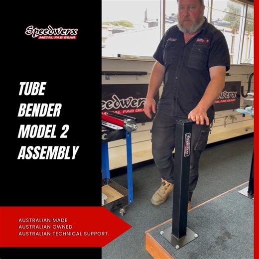 Tube Bender Model 2 Assembly Thinking about getting our Tube Bender Model 2 - or already have one on the way? We’ve put together a quick and clear assembly guide to get you up and running in no time. Watch as we walk you through the full setup Simple, sturdy, and ready for work Australian made, owned & backed with local technical support Watch the full assembly video now and get bending with confidence! #Speedwerx #TubeBender #MetalFab #FabricationTools #AussieMade #WorkshopGear #Model2 | Speedw