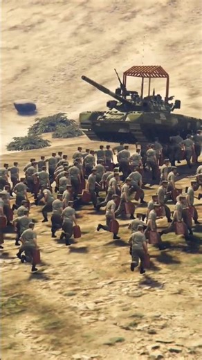 Heavy Tank Strongly Destroyed 5000 Soilders In Military Camp#gta5 #action #military