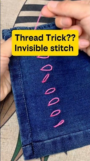 How to use Invisible stitch to Shorten or Hemming Pants at home #shorts #sewing #tipsntricks