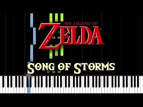 Song of Storms - The Legend of Zelda: Ocarina of Time (Piano Tutorial) [Synthesia]