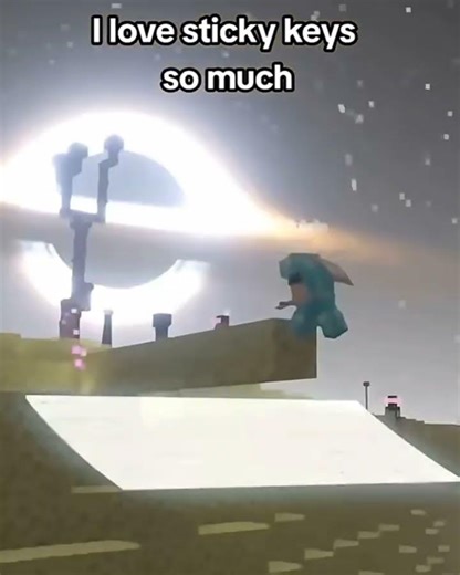 Sticky keys be like 💀✌️ #minecraft #shorts #fyp