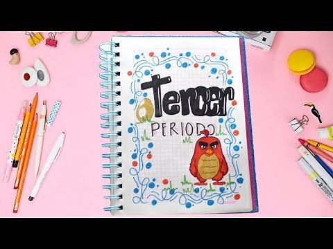 ❤️ IDEAS PARA MARCAR CUADERNOS 💚Cómo Dibujar TERCER PERIODO ⭐ letra TIMOTEO -Dibujos para Niños