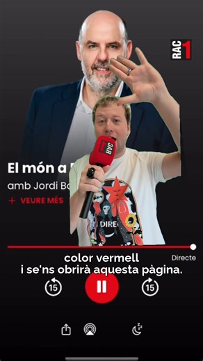 ⏪ JA ES POT REBOBINAR L'ESTRÍMING A L'APP DE RAC1! Hem actualitzat l'aplicació de RAC1 i, a partir d'ara, podreu rebobinar el directe fins a un màxim d'una hora! L’aposta per aquesta funcionalitat, anomenada 'timeshift', permetrà tirar enrere l’antena de RAC1 fins a un màxim d’una hora, ja que, qui vulgui recuperar continguts que s’hagin emès més enllà d’aquest lapse de temps, ja ho pot fer via pòdcast a través de la ràdio a la carta. | RAC1
