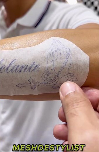 Design stamping of tattoos before needle inking into dermis (middle skin) #meshdestylist #tattoo