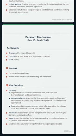 Major Conferences of World War II: Tehran, Yalta, Potsdam