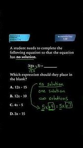 Test Prep: Number of Solutions to Linear Equations (8th Grade Math) | 8.EE.C.7.A