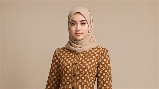 Perpaduan Klasik dan Kontemporer Elegan, 8 Model Gamis Batik Kawung Terbaru 2025