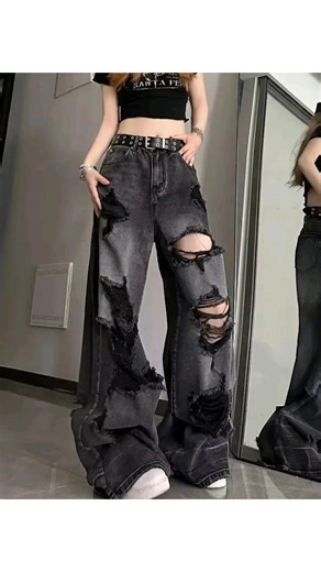 Ripped jeans✨ | Short Video | #Shorts #ripped #jeans #denim #pants #ytshorts