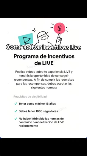 Cómo activar incentivos Live en TikTok