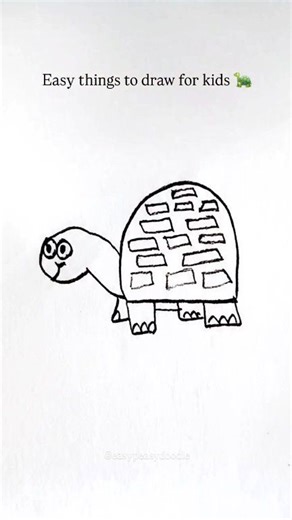 How to draw a cute tortoise 🐢 Step-by-step guide for kids 👩‍🎨✏️ Follow for more @easypeasydoodle ✨️ #howtodraw #stepbystep #drawing #kidsart #easydrawing [draw, sketch, howtodraw, kids, children, kindergarten, parents, kidsart, kidscraft, teacher, art, artist, artwork, artforbeginners, drawwithme, drawing, easydrawing, simpledrawing, drawingideas, kidsdrawing, kidsactivities, kidsactivityideas, drawingforkids, easydrawingforkids, artandcraftforkids, stepbystep, artacademy, fyp, explore] | Eas