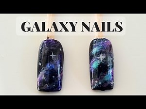 How to Galaxy Nails Gel Polish Nails - TUTORIAL