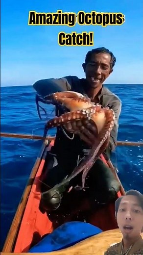 Bare-Handed Octopus Catch! Fisherman Hauls a Giant with Just a Line! #AmazingCatch