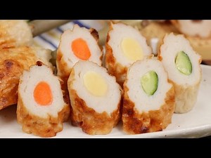 Homemade Chikuwa Recipe (Roasted Tube-Shaped Fish Surimi with Sea Bream and Pacific Cod)