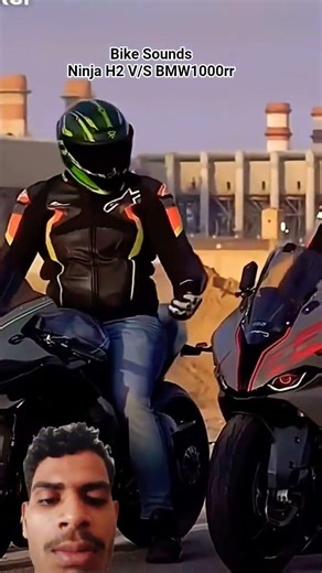 Kawasaki Ninja h2 VS BMW 1000rr #bike #super #biker #shorts