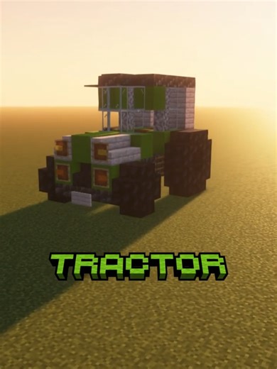 Tractor! 🏗 Follow me for more Minecraft tutorials & builds! 📥 Get the schematic file on Patreon! 📸 Find more builds on PlanetMinecraft and in my Shorts! #Minecraft #Tutorial #Idea #minecraftbuild #minecraftcreative