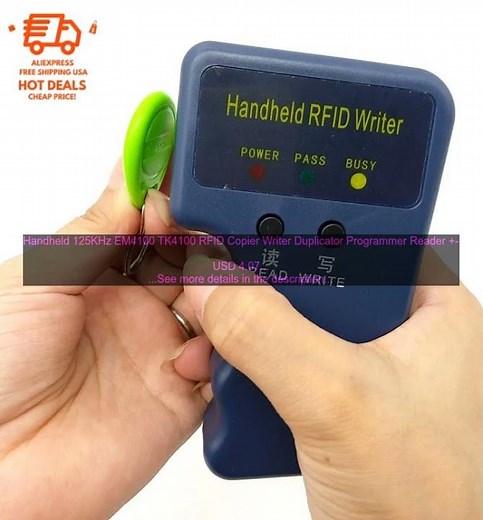 1005006175722556 Handheld 125KHz EM4100 TK4100 RFID Copier Writer Duplicator Programmer