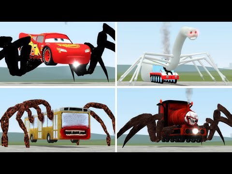Lightning McQueen Eater Vs Bus Eater Vs Cursed Thomas Vs Choo Choo Charles in Garry's Mod