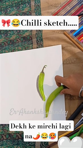 🥵Spice on Paper 🌶️| Chilli Pencil Sketch That Feels Hot” #viral #art #shorts