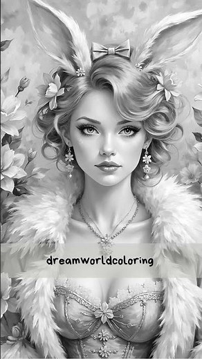 A wild fairytale/ Flipthrough |Grayscale Coloring Book by Yvonne Meerstra (Dreamworld Coloring)