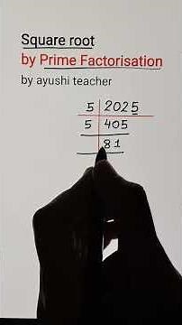 Square root by prime factorisation method