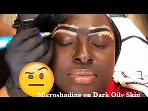 Microshading Eyebrows on Dark Skin | Microshading On Oily Skin | Microshading | Ohemaa Bonsu