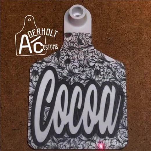 Laser Engraved Custom Ear Tag - Add Your Cattle Brand - Tags Made and Engraved in the USA - Permanently Marked - Won’t Fade or Peel - Etsy