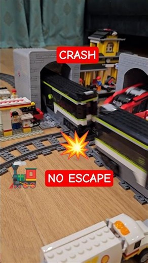 Two trains exit tunnels... then a huge crash! 🚂💥