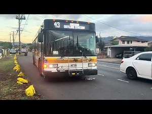 Thebus Honolulu Bus' 601 Gillig Low Floor 40' Ft Route 43 Waiawa Pearl Highlands Skyline Station
