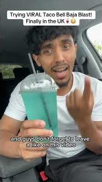Trying VIRAL Taco Bell Baja Blast! Finally in the UK🥤😳 #bajablast #tacobellbajablast #fyp #foryou