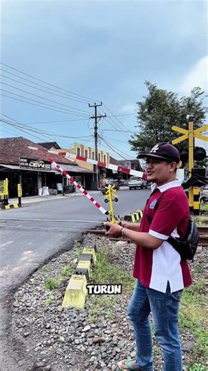 Fathers Close the Toy Doorstop Together with the Real Doorstop #railwaydoorstop