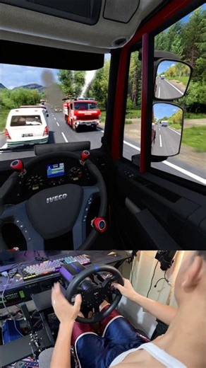⚠️overtaking ambulance 🚑 #ets2 #eurotrucksimulator2 #gamingshorts